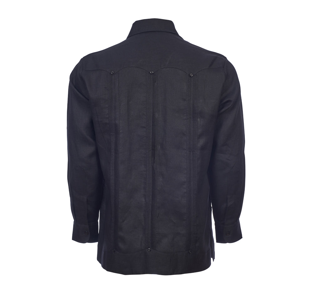 Escalade Guayabera - Men's Long Sleeve | 4 Pockets | 100% Irish Linen