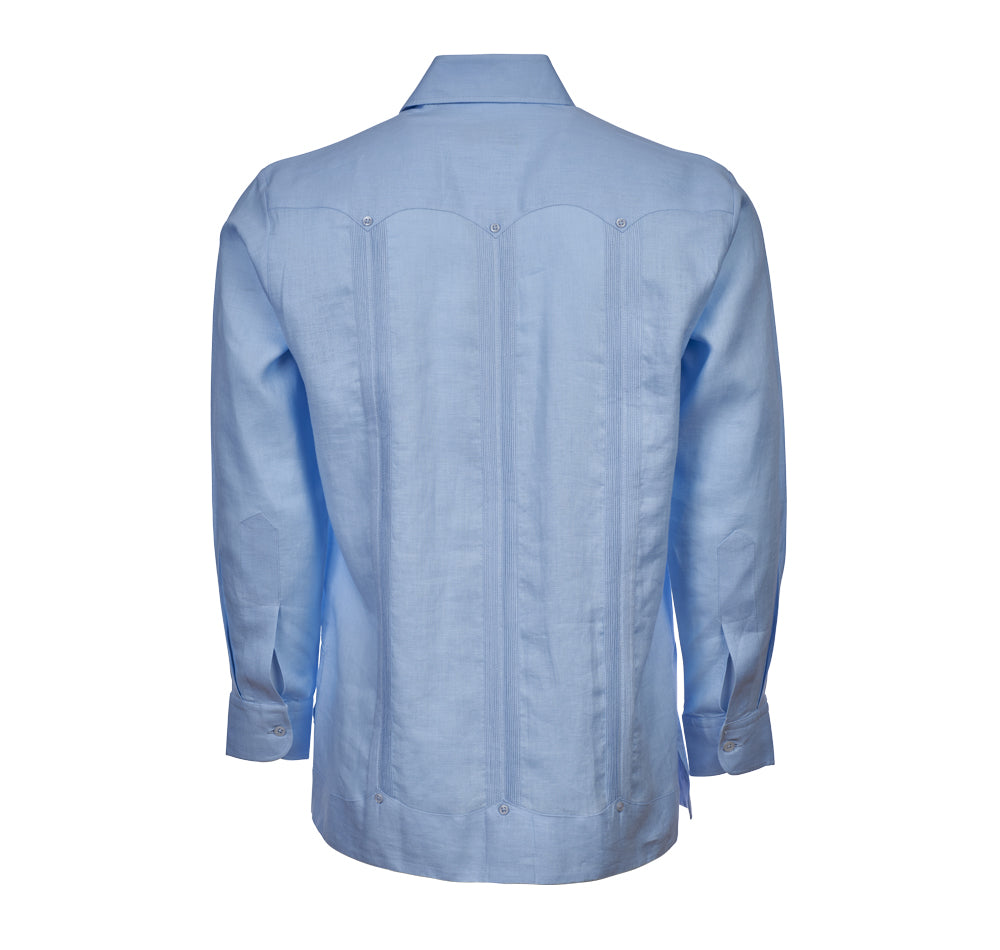 Escalade Guayabera - Men's Long Sleeve | 4 Pockets | 100% Irish Linen